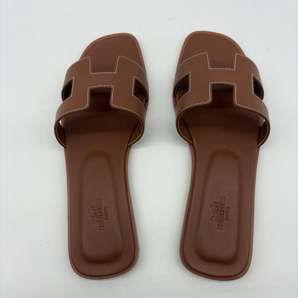 Hermès Sandals Brown Leather - Picture 7 of 7